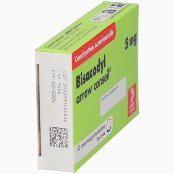 Acheter Bisacodyl - Illustration des cachets et d'une boîte de produit laxatif