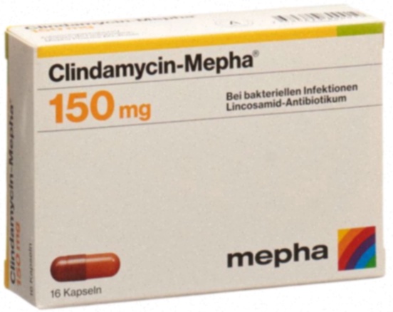 Clindamycin - Capsules et boîte en gros plan