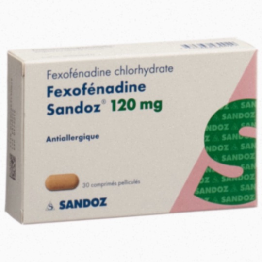Achat Fexofenadine - Illustration d’une boîte de comprimés antihistaminiques