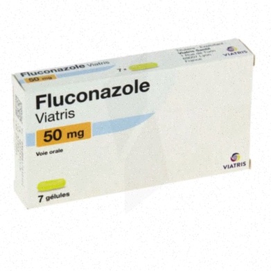 Achat Fluconazole en ligne - illustration de pilule et boîte de médicament