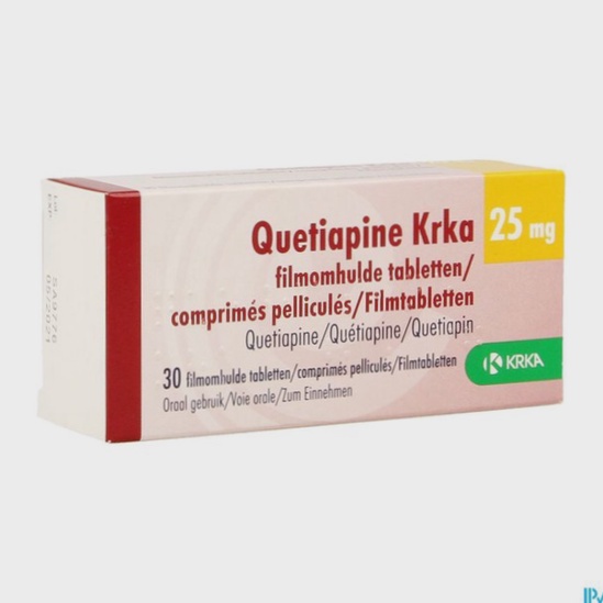Commander Quetiapine en ligne - Schéma moléculaire et pilules