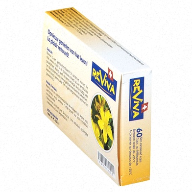 Illustration du comprimé de Revia et flacon