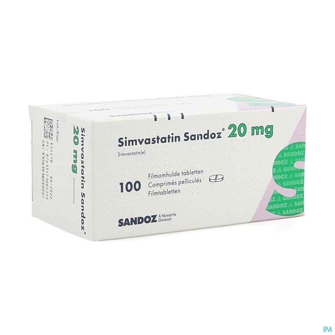 Acheter Simvastatin – Image de comprimés et emballage