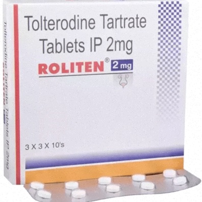 Tolterodine en ligne - illustration de pilule et panier d'achat