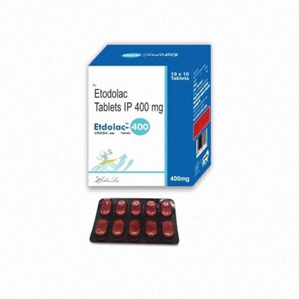 Acheter Etodolac - visuel du comprimé et de la boîte