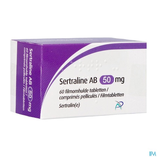 Illustration Sertraline - molécule et comprimé